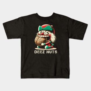 Cheeky Nutcracker: 'Deez Nuts' Christmas Tee Kids T-Shirt